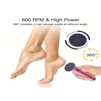 Electric foot callus remover, cordless foot file, rechargeable automatic remover, pedicure tool, remover, sharpener, grinder 6