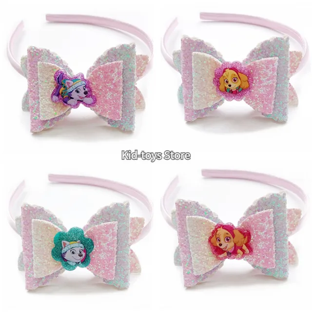 Paw Patrols Headdress Skye Everest Action Figure Toys Girls Cartoon Fashion Hairpins Accessories Kids Cosplay Party Hair Clips 5