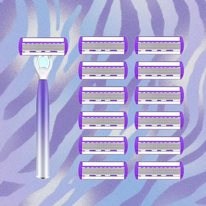 여성용 면도기 6중날 다리털 겨드랑이 면도칼 6중날 면도기 해외직구 즉시배송 수동 면도기 다리 면도기