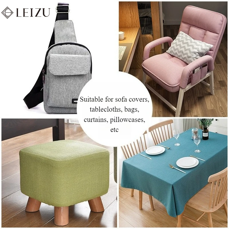 Home Textile Fine Linen Sofa Cloth Thickened Solid Color Fabric for DIY Sewing Sofas Covers, Tablecloth,Pillows,Curtain 50x150cm - 6
