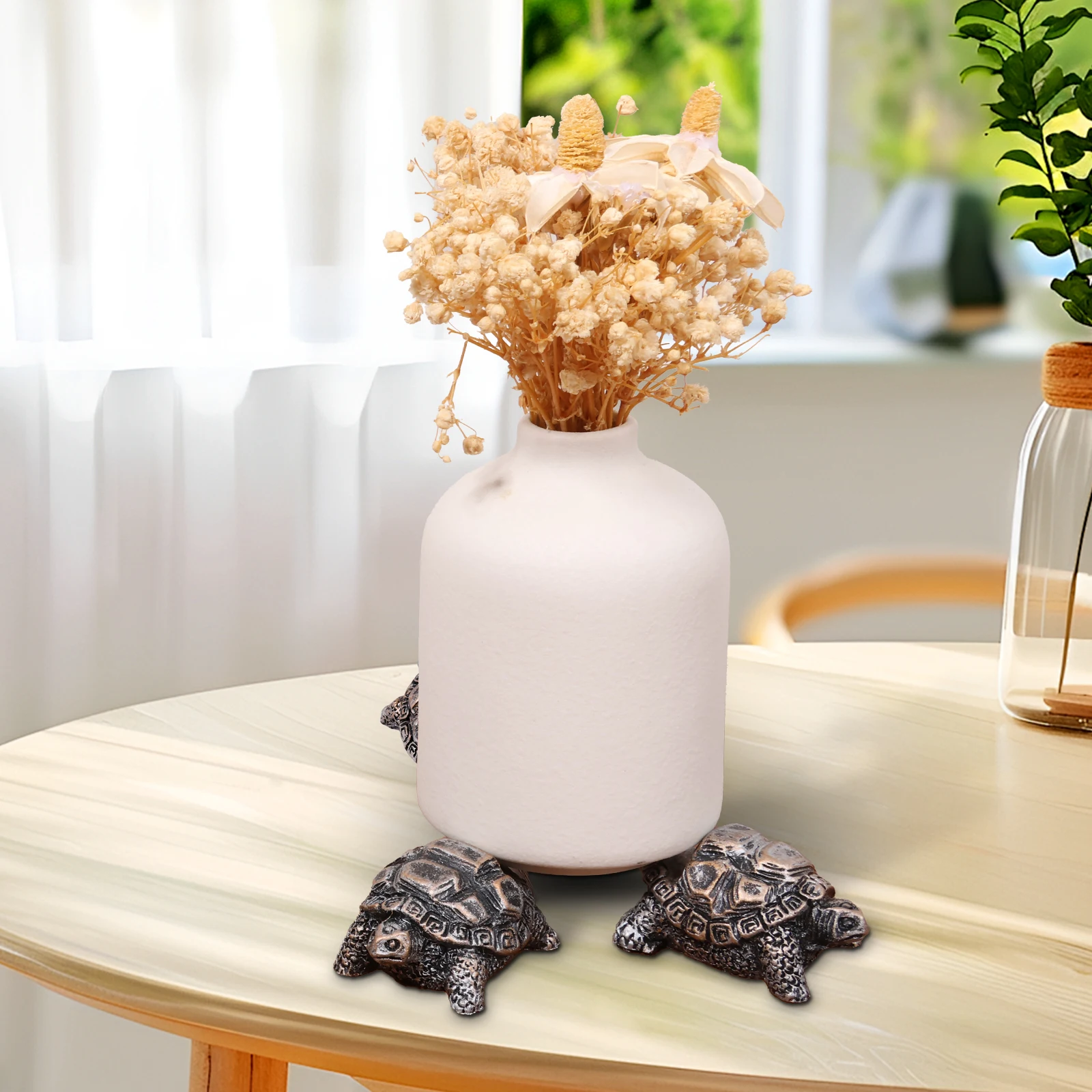 6Pcs Decorative Pot Base Feet Tortoise/Frog/Dog Style Pot Base Feet Garden Accessories Flower Pot Holder for Improve Drainage