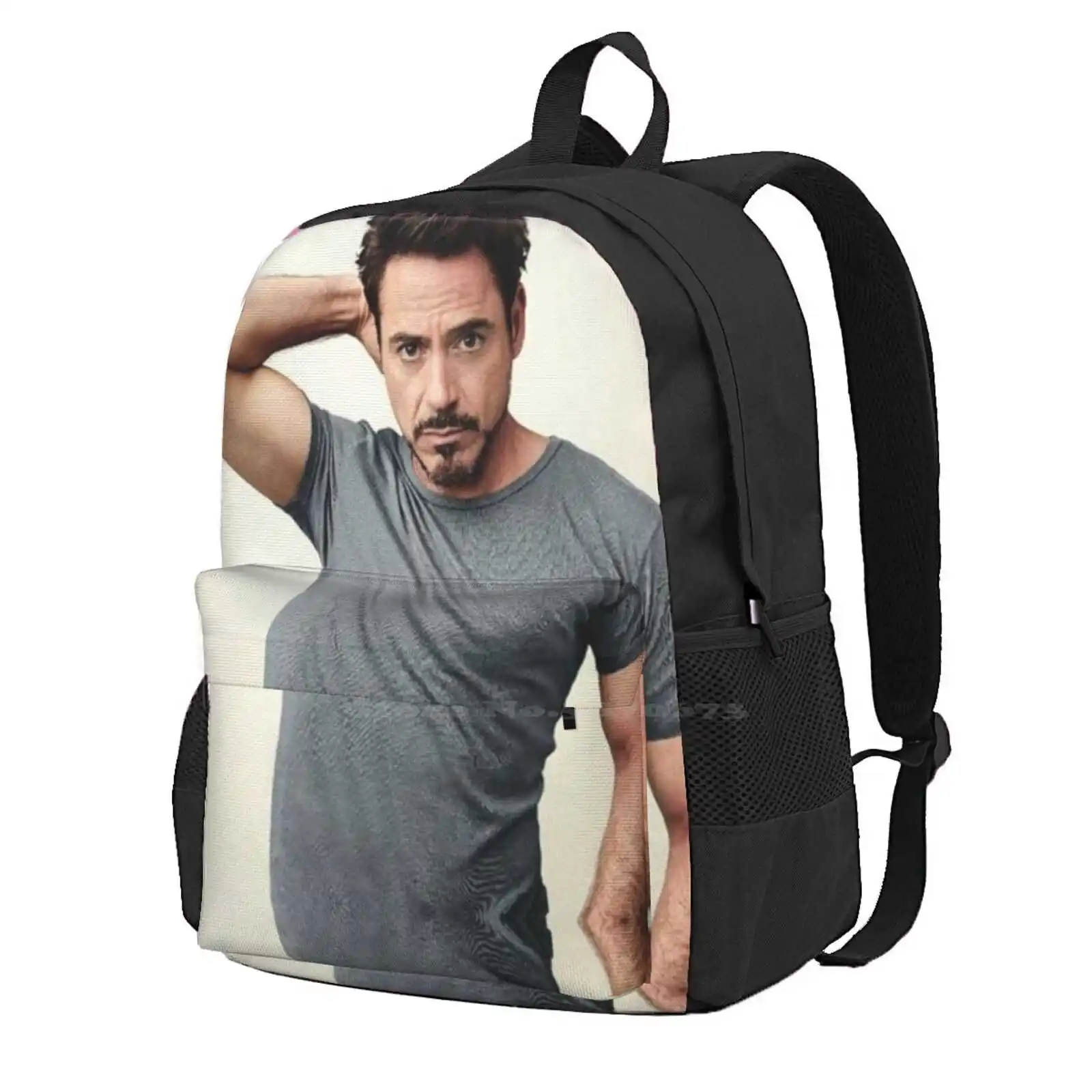 

Robert Downey Jr 3D Print Design Backpack Student Bag Robert Downey Jr Actor Tony Stark