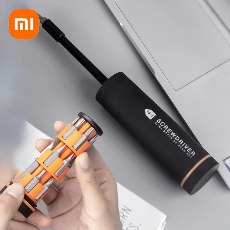 Набор отверток Xiaomi Jiuxun 18 в 1, многофункциональные стальные биты для отверток с удлинителем, магнитные инструменты для домашнего ремонта