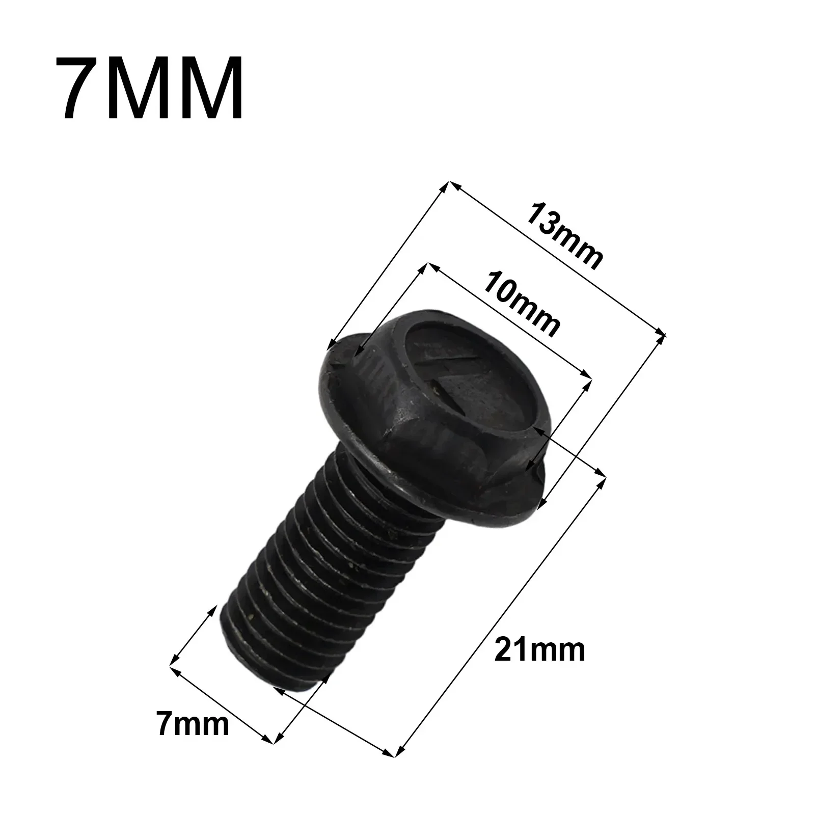 Parts Screw for Cutting Machine 10pcs Accessories Carbon Steel Hex Flange Left Hand Thread M8 M7 M6