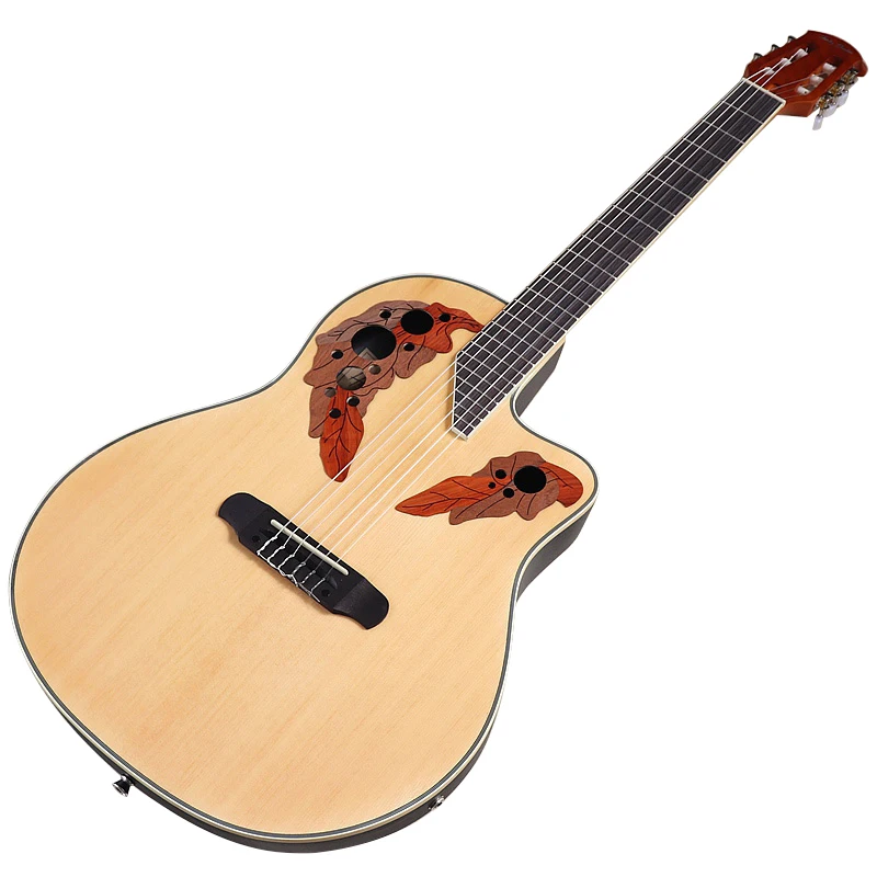 41 Inch Electric Classical Guitar High Glossy Spruce Top Round back 6 String 20fret electric guitar kit classical guitar