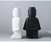 Minifigure Building Blocks Resin Robot Flower Vase Home Decoration Modern Home Interior Office Desk Decoration Pendants ваза 화병 3