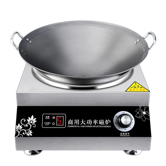 ZD3500-1 3500W / 5000W Induction Cooktop 220V Commercial Induction Cooker Stove Stainless Steel Electric Countertop Burner