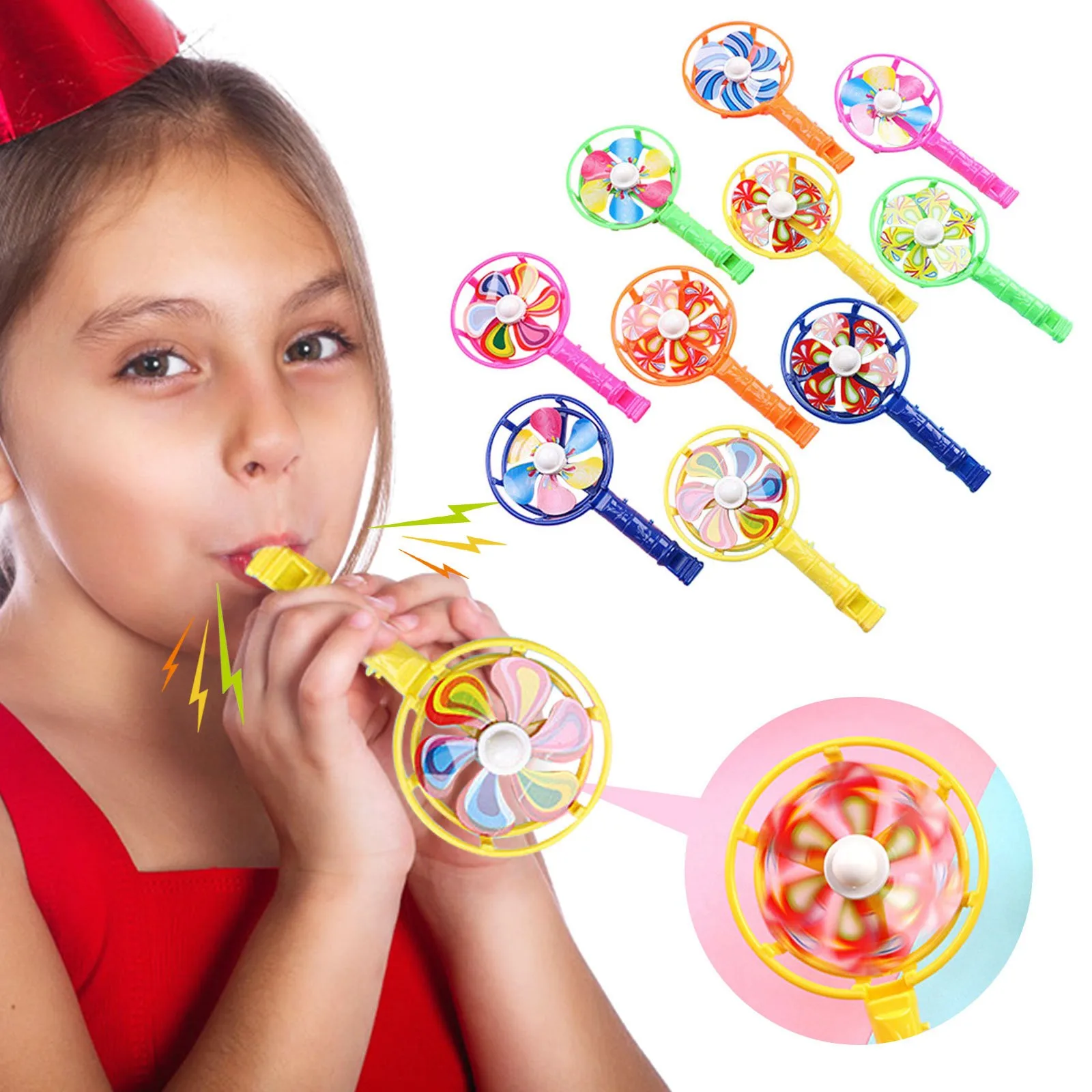 

Children's Toys Classic Plastic Whistle Windmill Festival Birthday Party Gifts Back To School Presents Toys Kid Party Decoration