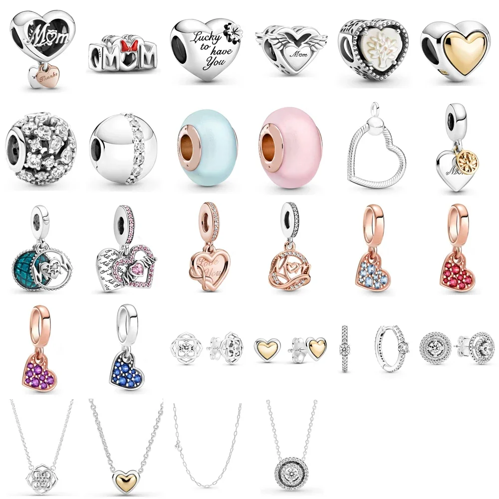 

NEW 2021 100% 925 Sterling Silver Limited Edition Mother's Day Favorites Charm Pendant Fit DIY Original Bracelet Jewelry Fshion