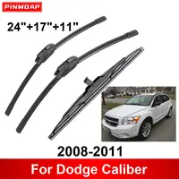 3PCS Car Wiper For Dodge Caliber 2008-2011 Front Rear Wiper Blades Brushes Cutter Auto Accessories 2008 2009 2010 2011 1