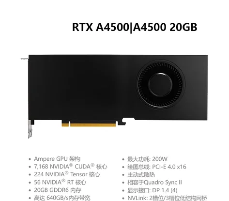 

New For Leadtek RTX A4500 20GB Graphics Card RTX A4500