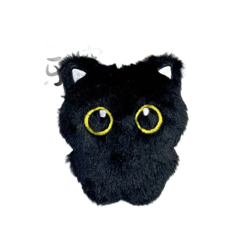 Pop black cat slime briquettes squeak hanging plush doll bag hanging kitten doll for girls 5
