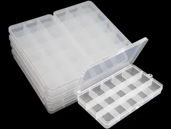 Clear Plastic Storage Box with Flap Lid, Multipurpose Craft Organizers Art Supply Sewing Box for Pencils Markers Notebooks A4