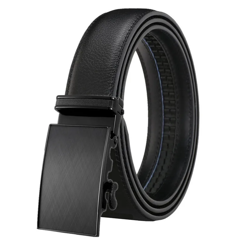 

LannyQveen Men's Automatic buckle Belt Colourful Genuine Leather belts for man New Design Alloy Buckle hot selling High Quality