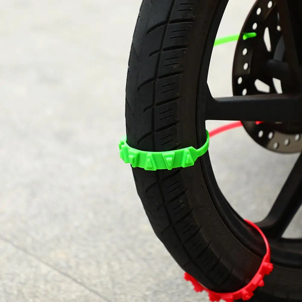 Motorcycles Anti-slip Tie Emergency Safety Belt Snow Chains for Winter Tyres Reusable Ties Motorcycle Bike Wheel Tire Chain