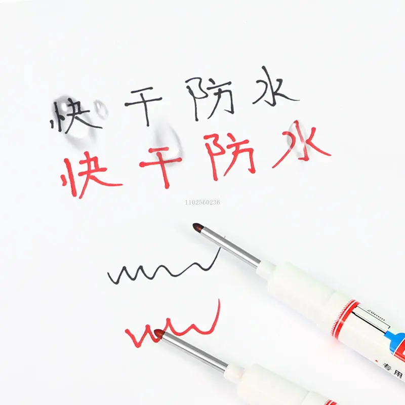 20MM Black/White Ink Long Head Markers For Metal Perforating Pen Waterproof Bathroom Woodworking Decoration Deep Hole Marker Pen