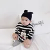 Cotton New Born Baby Climb Clothes Long Sleeve Jumpsuit Infant Costume Baby Girl Boy Striped Mickey Toddler Pajamas Onesie 2