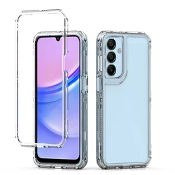Ultimate 3-in-1 Rugged Armor Protective Case with Enhanced Back Cover for A14 4G or A14 5G (Clear)