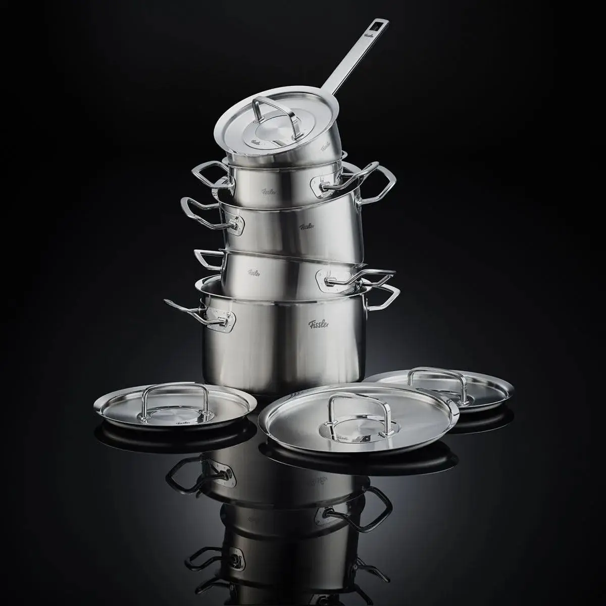 Collection Stainless Steel 8 Piece Set with Metal Lids 4