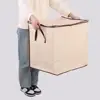 Gift Stripe Quilt Storage Bag with Handles Dust-proof Closet Organizer Foldable Clothes Storage Bins 3
