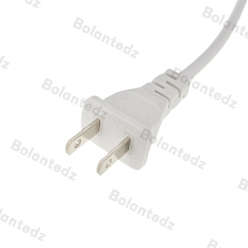 1.5M US America 2-Prong Port AC Power Cord Cable Slim for most printer & laptop AC power adapters power cord