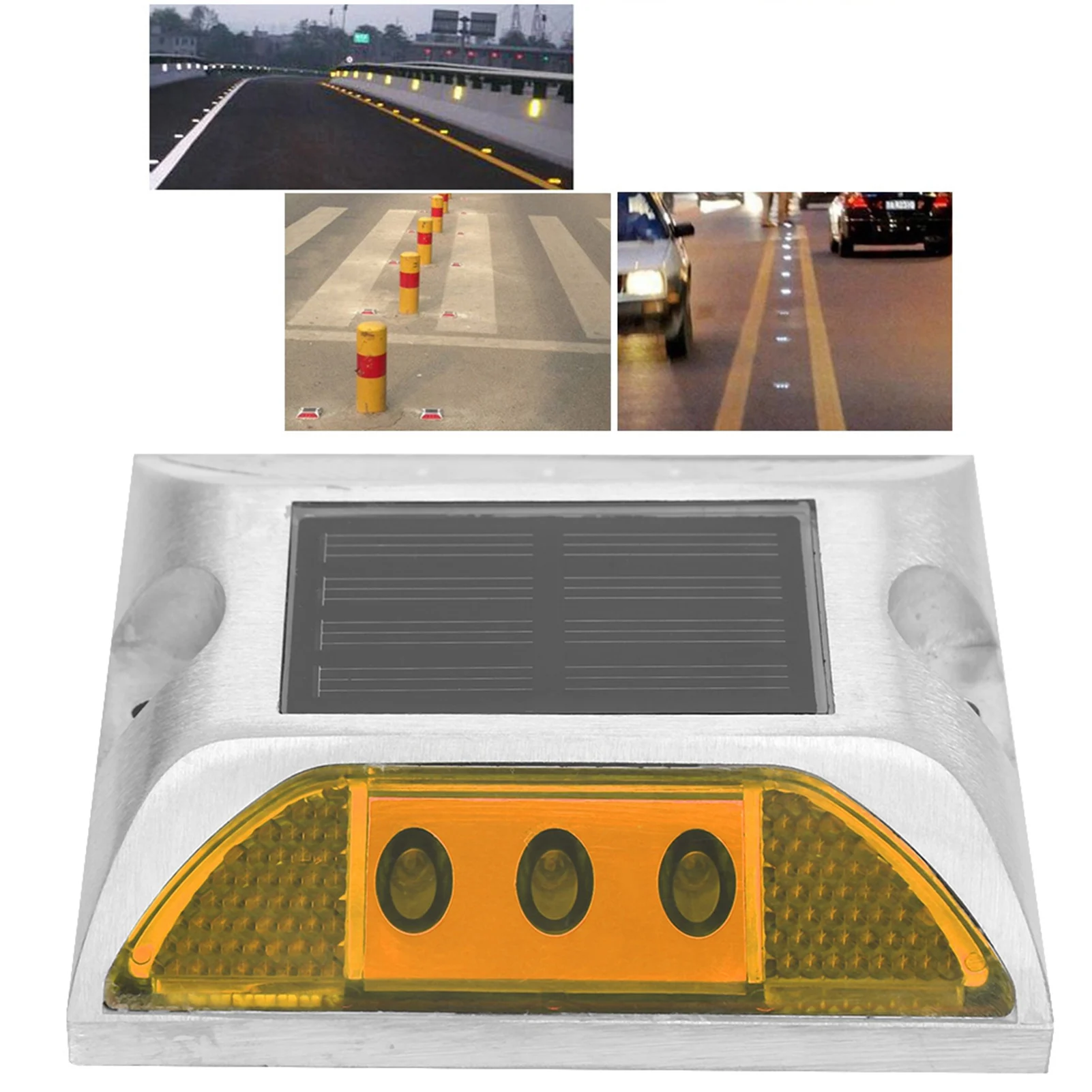 Solar Ground Lights LED Solar Power Ground Marker Lights Waterproof Outdoor Driveway Road Highway Spike Lamp