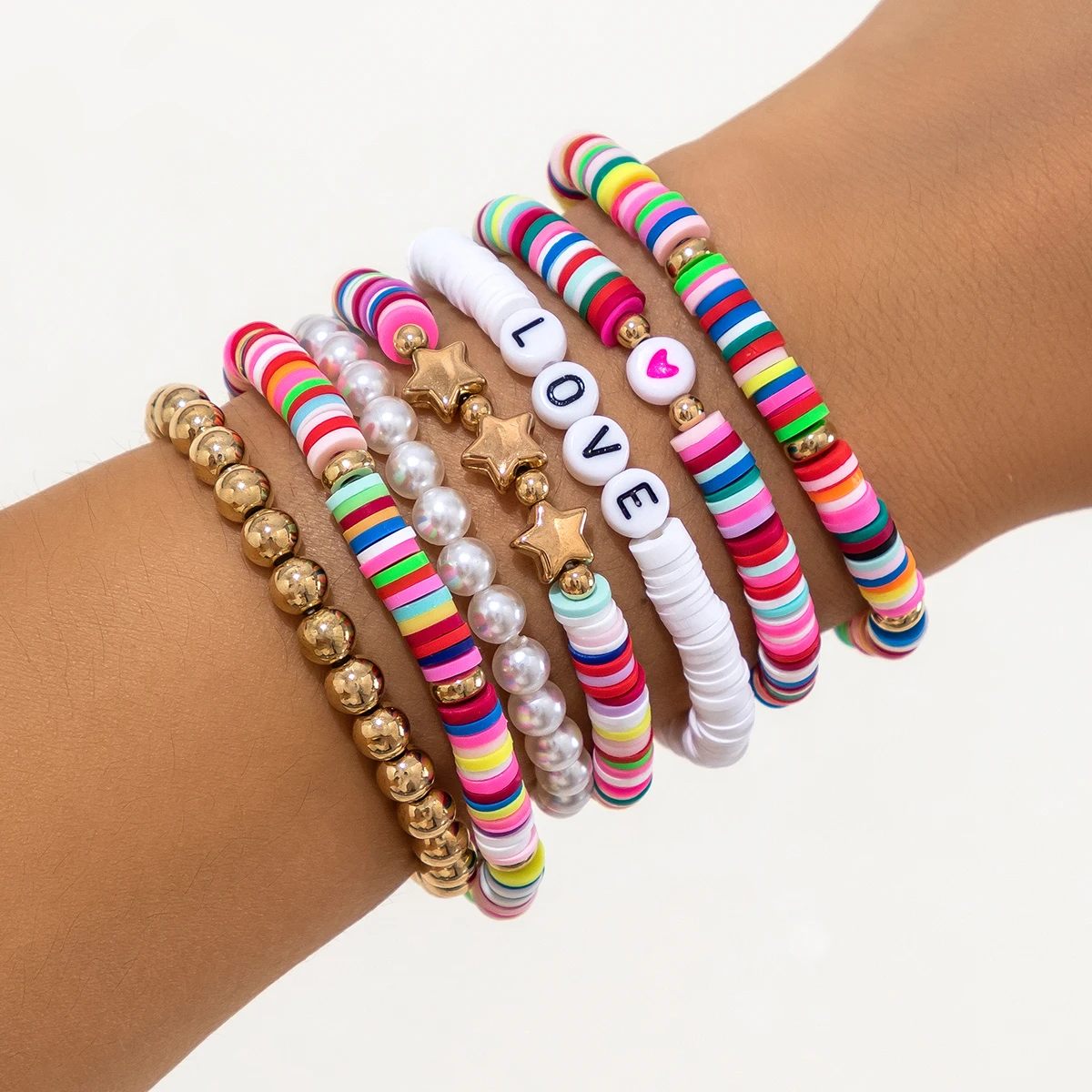 Kit Beads Bracelets Necklaces  Bracelets Kit Girls Clay Beads - 6mm  Acrylic Jewelry - Aliexpress