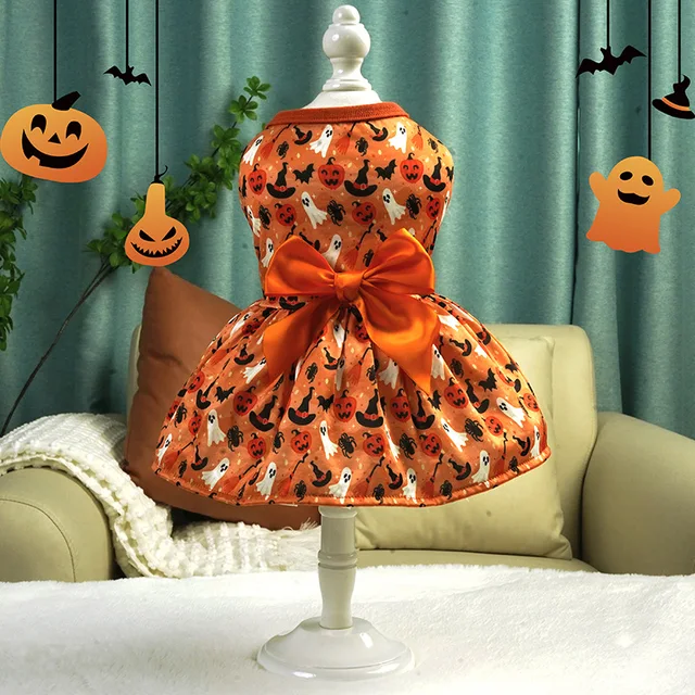 Halloween Dog pumpkin Clothes Chihuahua Yorkie Dress Funny Pet Clothing Dress Dog Costume Apparel Small Dogs Pet Supplies 1 Halloween Dog pumpkin Clothes Chihuahua Yorkie Dress Funny Pet Clothing Dress Dog Costume Apparel Small Dogs Pet Supplies 1