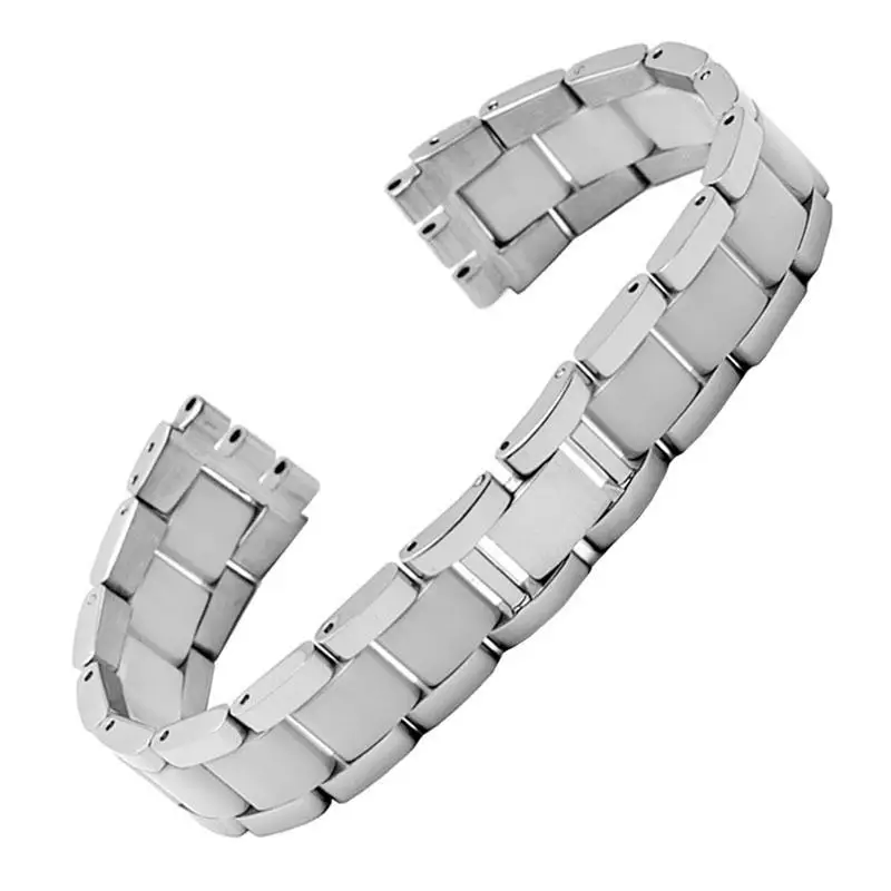 SCHIK For Swatch solid core metal bracelet concave convex watch chain YCS Yas YGS iron men and women steel watchband ceramic