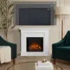 Chateau 41 "Electric Fireplace with Mantel Replaceable Fireplace Insert Heater Realistic Log and Flame Effects Remote Timer 6