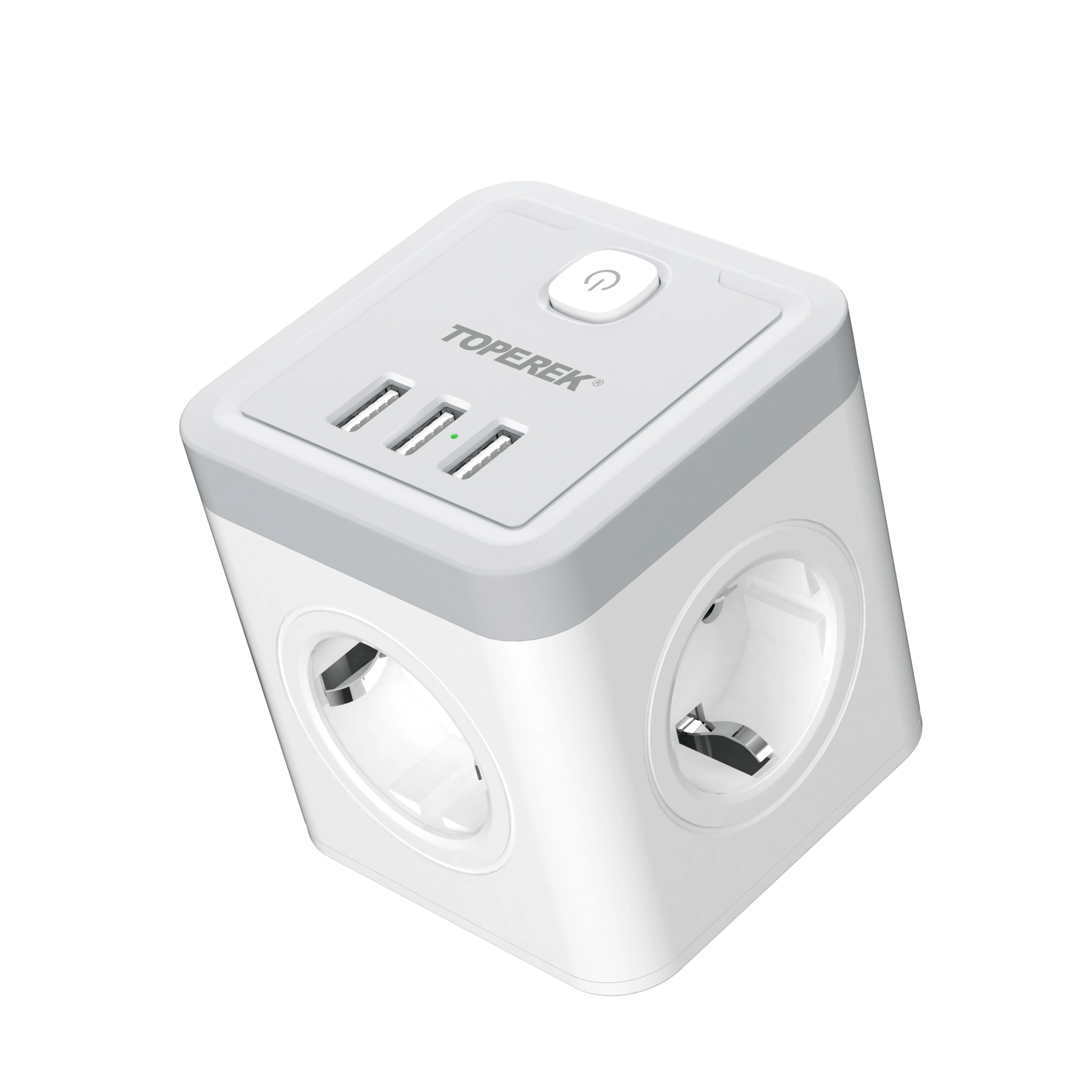 Cubo portátil multienchufe, enchufe de pared de 4000W, 220V ~ 250V, 16A,  enchufe europeo con interruptor, 3USB de carga, 4 salidas, adaptador de  viaje, nuevo