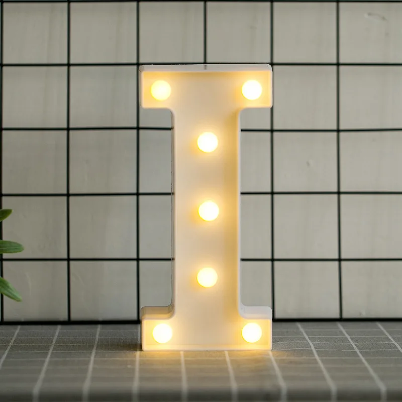 mushroom night light 22CM DIY A-Z Alphabet Letter LED Light White Up Symbol Indoor WALL Wedding Party Window Display Battery Lamp Romantic Decoration home depot dinosaur light Night Lights