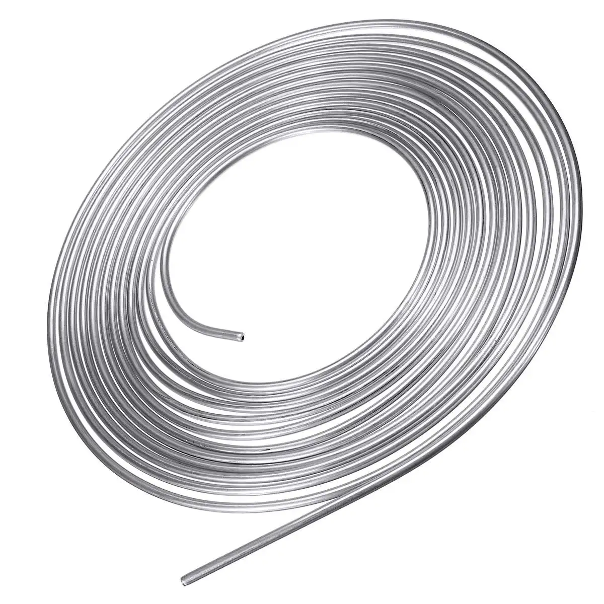 Universal 25ft 7.62m Roll Tube Coil of 3/16" OD Copper Nickel Brake Pipe Hose Line Piping Tube Tubing Silver Zinc brake pipe hose