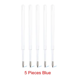 Premium Ballpoint Pen Refills - Medium Point, Assorted Ink Colors (5Pieces Blue)