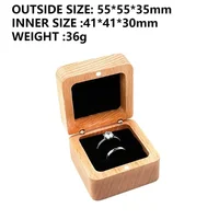 Free Customized Wooden Wedding Proposal Ring Gift Box Lover Anniversary Gift Cherry Wood Box Corporate Storage Jewelry Box 2