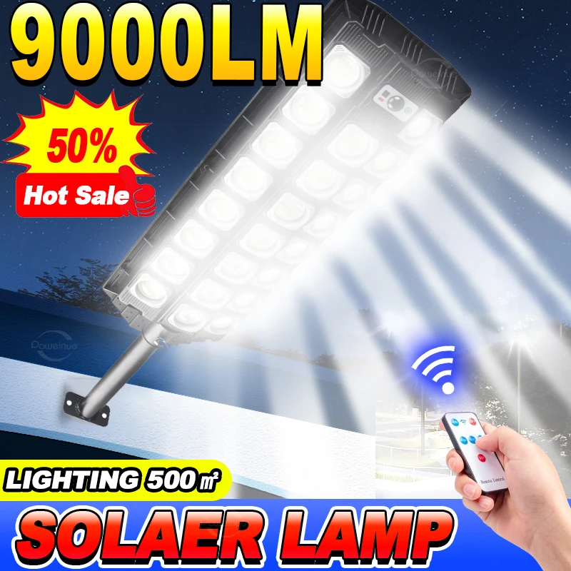 Luna Pro-3000®| Outdoor Motion Sensor Solar Light | German Osram | Dusk to Dawn | 3000 Lumens main image 1