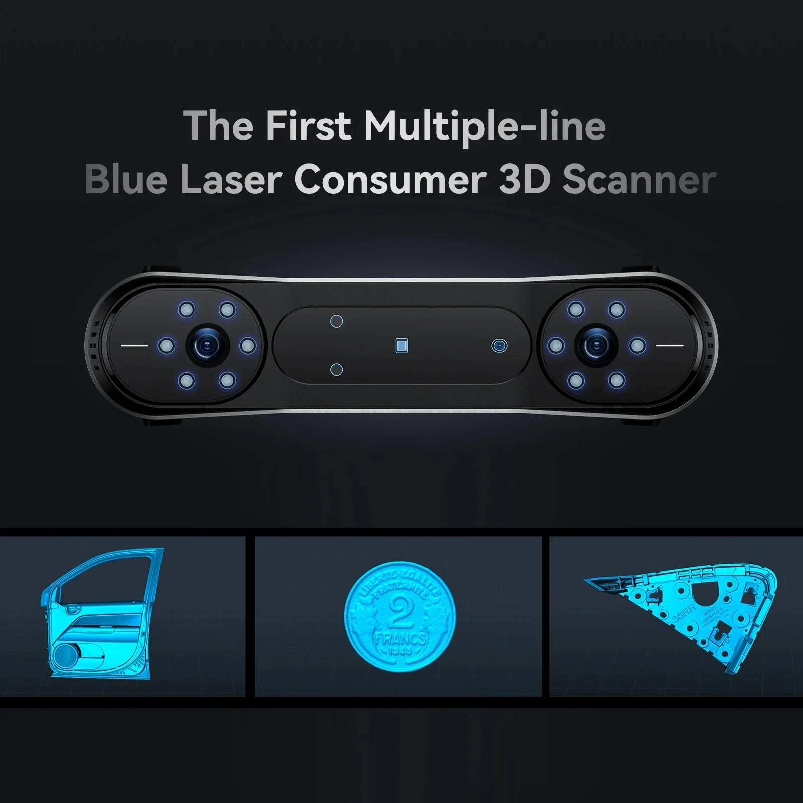Creality 3D Scanner CR-Scan Raptor 3D Printing Handheld Scan 0.02 mm Accuracy 60fps Scanning Speed Hybrid Blue Laser & NIR 3d scanner