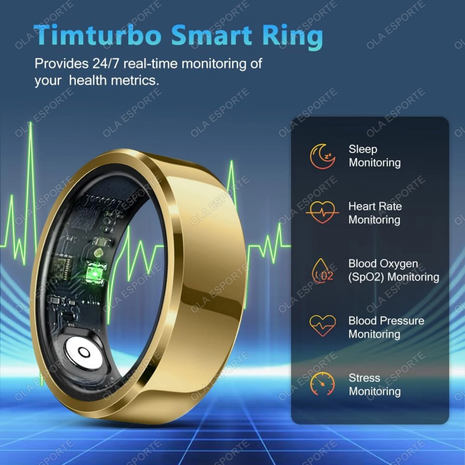 2026 New Smart Ring Heart Rate Blood Pressure Sleep Monitoring Motion Tracking IP68 Waterproof Men Women Smart Ring Holiday Gift 5