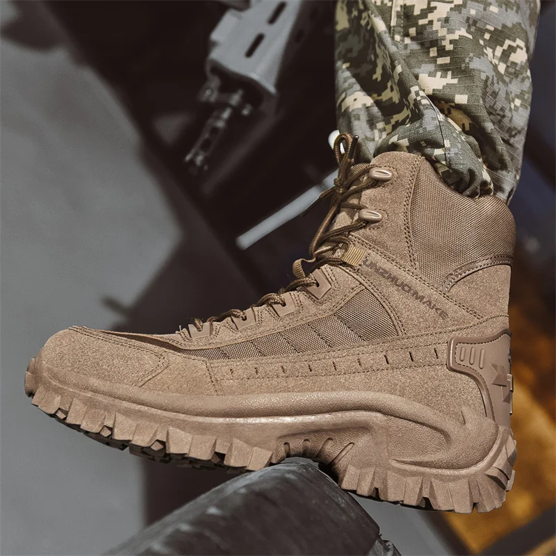 Hiking shoes Men's Tactical Shock-absorbing Non-slip Desert boot Winter Outdoor camping trekking