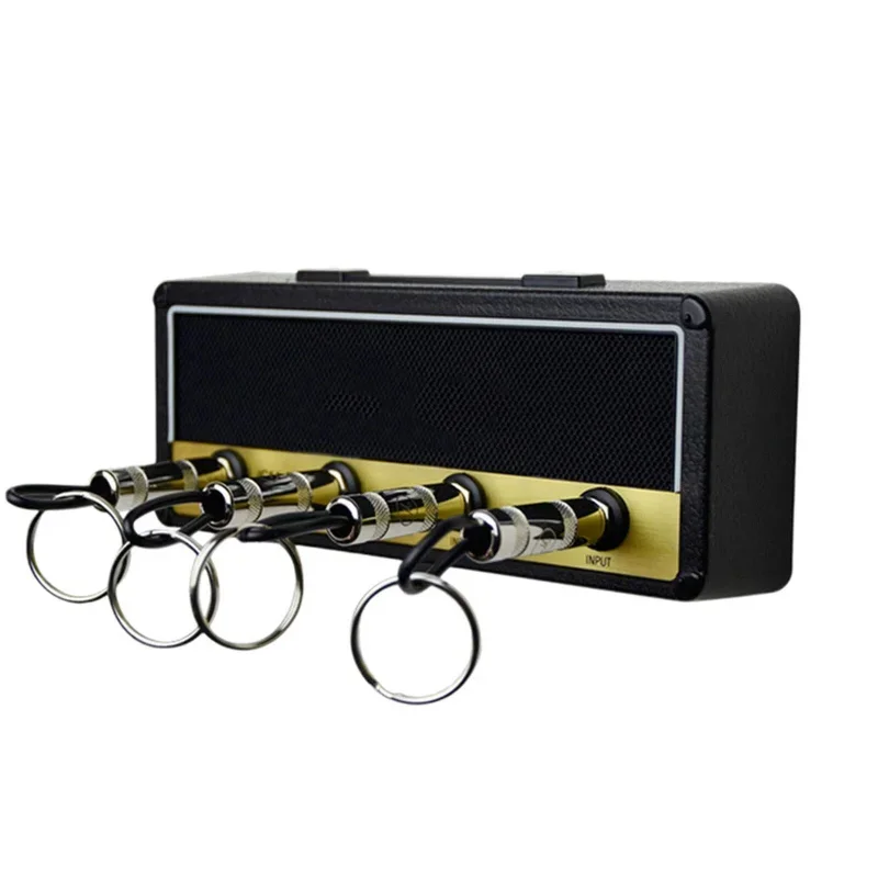 Guitar Keychain Key Holder Wall Key Holder Vintage Guitar Music Keychain Home Wall Decoration Tool Storage Key Rock Holder Gift Hallway Wall Keys Rack