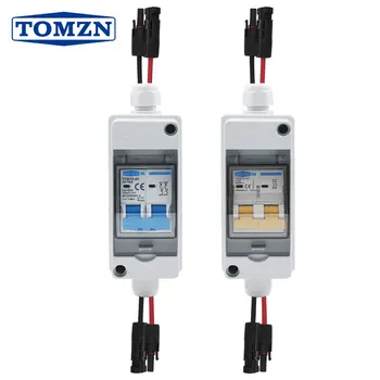 1 pz. Scatola Combinatrice Solare Fotovoltaica TOMZN con Interruttore Automatico IP65 HT 2 Vie 1 Ingresso 1 Uscita DC con Cavi di Collegamento Scatola Impermeabile