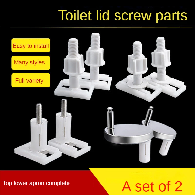 Toilet Seat Hinges Mountings Closestool Bolt Anchoring Screw Universal Toilet Replacement Accessories Bathroom Fixture Fittings toilet seat accessories toilet hinge replacement