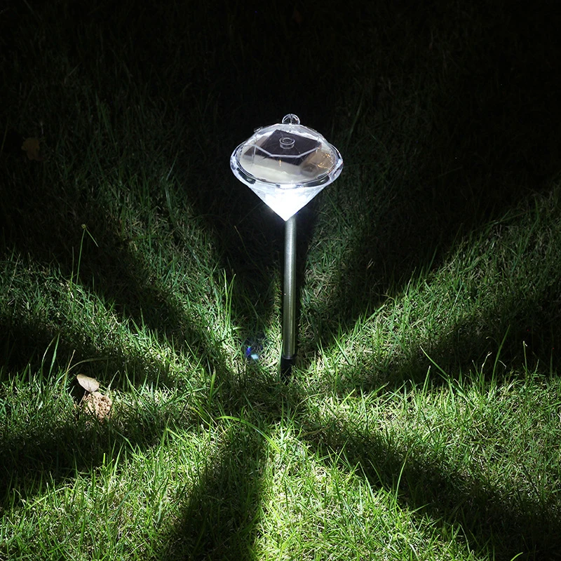 4pcs Solar Lights,Exterior Lights Diamond Solar Stakes Lampara,Outdoor Lawn Lamp,for Garden,Yard Lighting and Decor