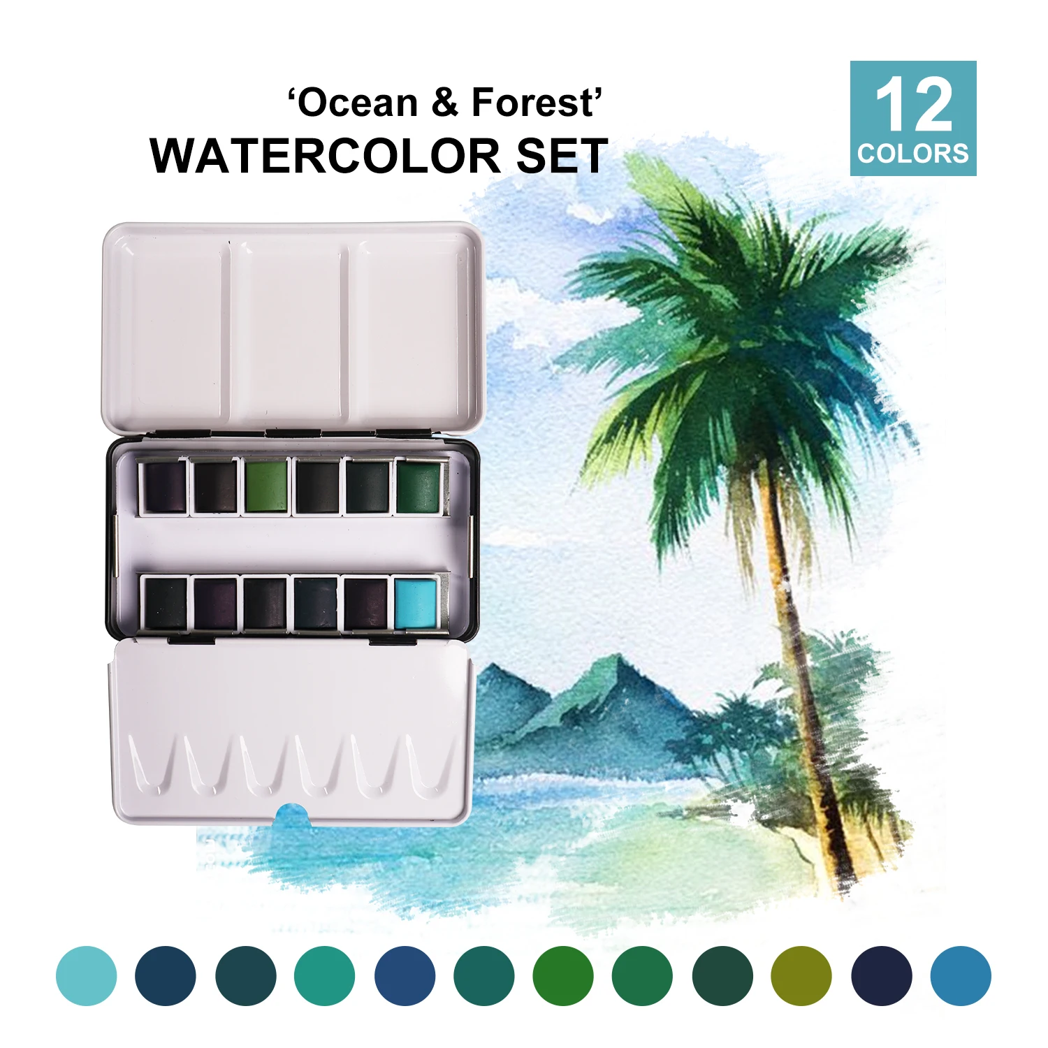 Watercolor Paint Solid Transparent Acuarelas Travel Hand Account Water Color Painting Illustration Art Supplies SeamiArt watercolor painting set,watercolor paint,watercolor pigment