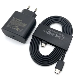 High - Speed 45W USB - C Fast Charging Wall Adapter with PD 3.0 Technology - Black EU and Cable