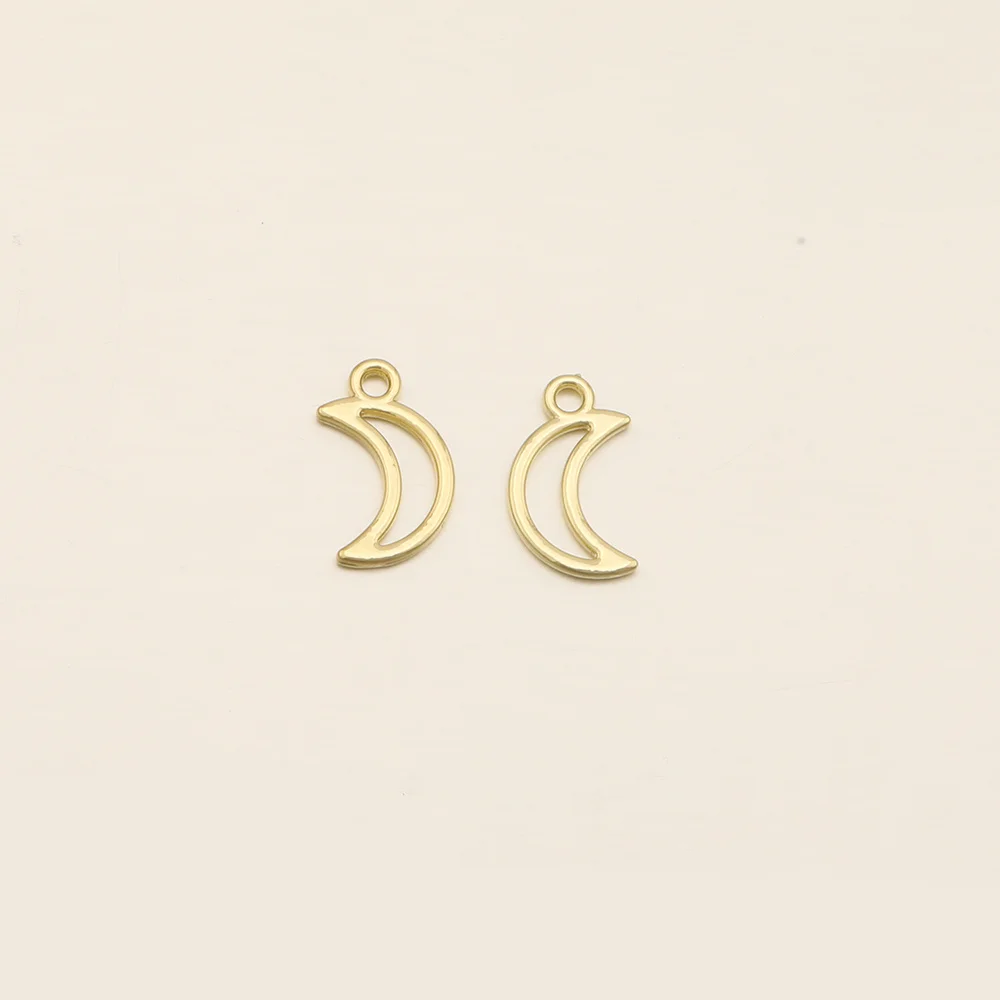 Cordial Design 9*19MM 100Pcs Jewelry Earring Charms/Jewelry Findings & Components/DIY Hand Made/Moon Shape/Zinc Alloy Pendant - cordial