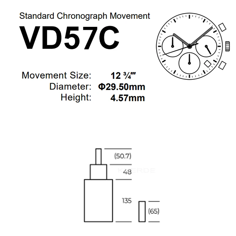TMI VD57C-3 Япония кварцевый механизм данные на часах 3 часа Стандартный хронограф механизм 6.9.12 маленький секундный часы аксессуары (art.: 3920c5da3e87f) - 3920c5da3e87f