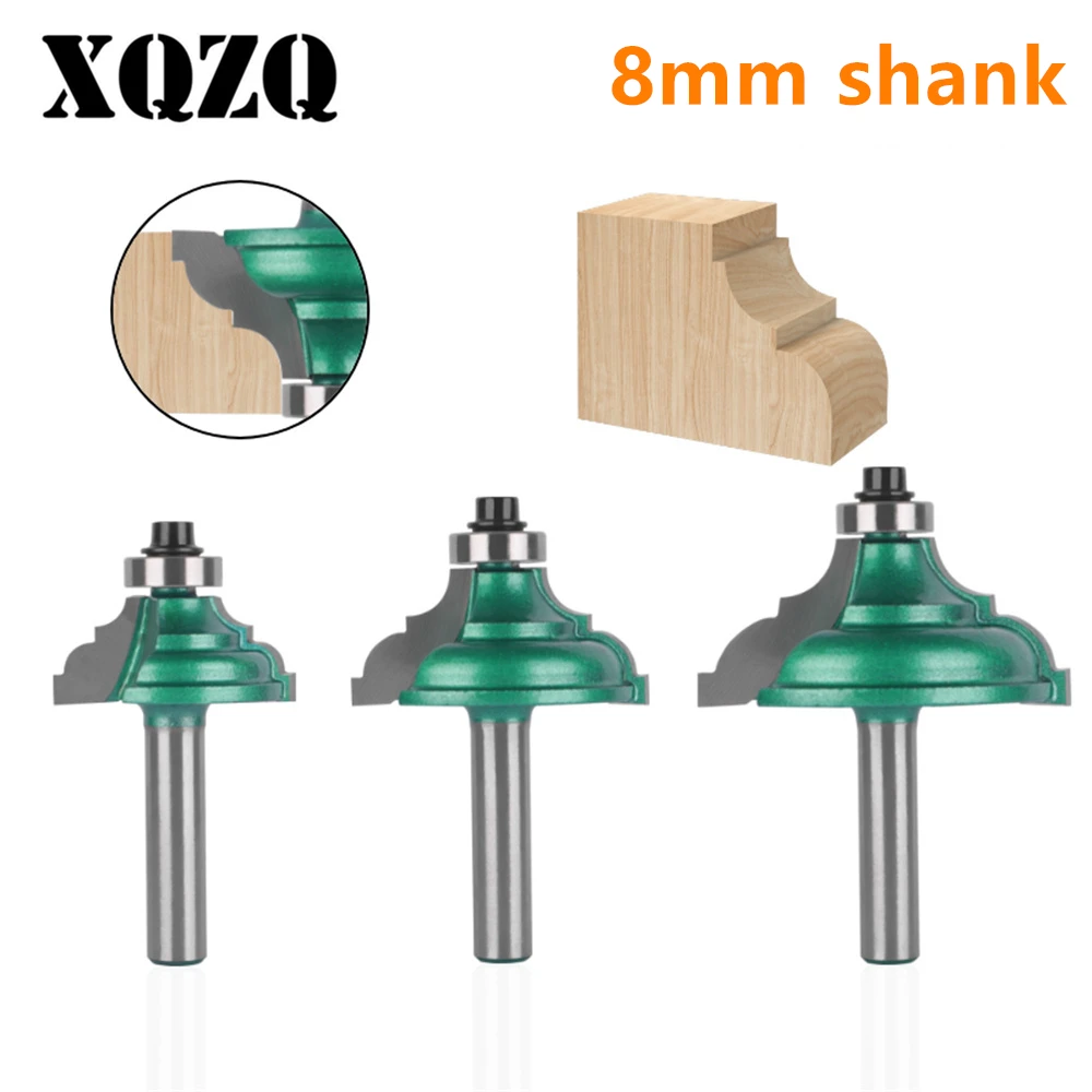 

8mm Shank Table Corner Bit Router Bit Carbide Cutter Woodworking Milling Cutters for Wood Bit Face Mill End Mill Tools