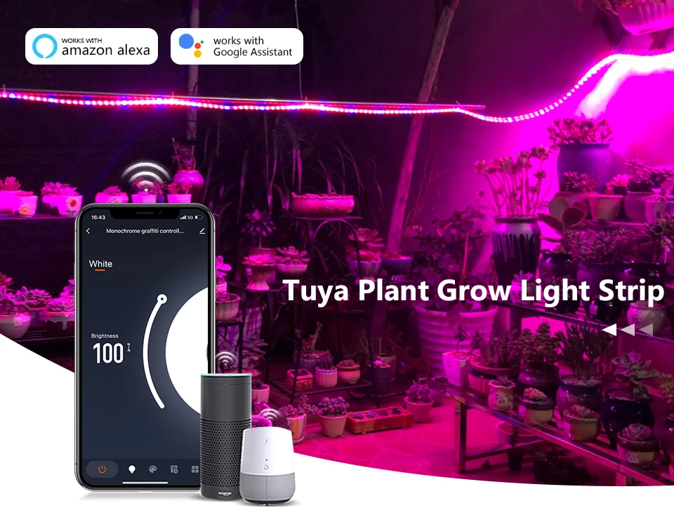 Description Picture 2 of itemWaterproof Smart Wifi Full Spectrum Grow LED Strip Light App Remote Control Plant Growth Tent Lamp Greenhouse Hydroponic Plant