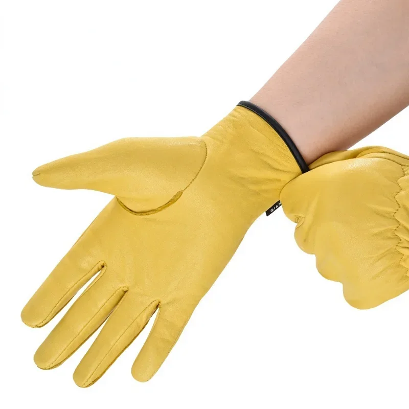 Sheepskin Retro Motorcycle Riding Gloves Car Repair Work Garden Gardening Roses Handling Welding Gloves Clothing motorcycle gloves